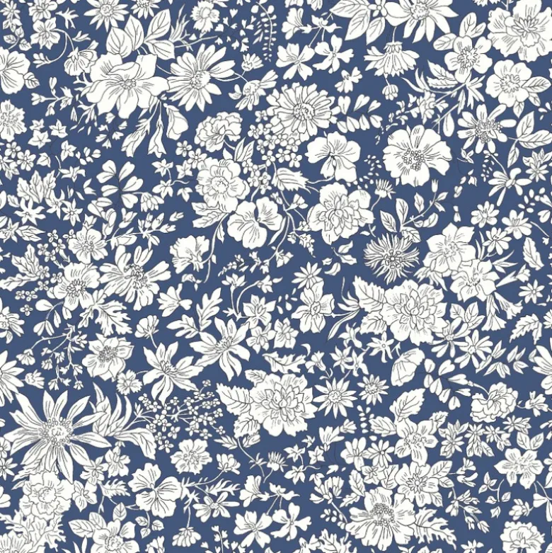 Tissu Liberty Fabrics - collection Emily Belle - Sapph indigo - OEKO TEX