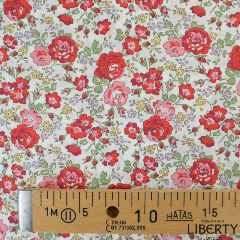 Tissu Liberty New Felicite F Cerise - OEKO TEX