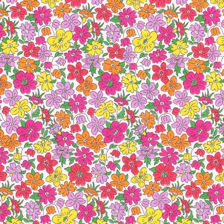Tissu Liberty Organic Betty Bea Mimosa fleurs - OEKO TEX