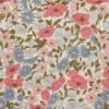 Tissu Liberty Poppy and Daisy rose et bleu - OEKO TEX