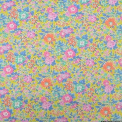 Tissu Liberty Tana Lawn Clare Rich jaune - OEKO TEX