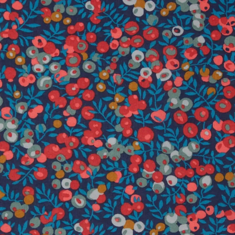 Tissu Liberty Wiltshire fond Bleu - édition 40 ans - OEKO TEX