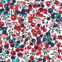 Tissu Liberty Wiltshire Rouge, rose et prune - OEKO TEX