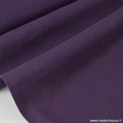 Tissu Lin Aubergine