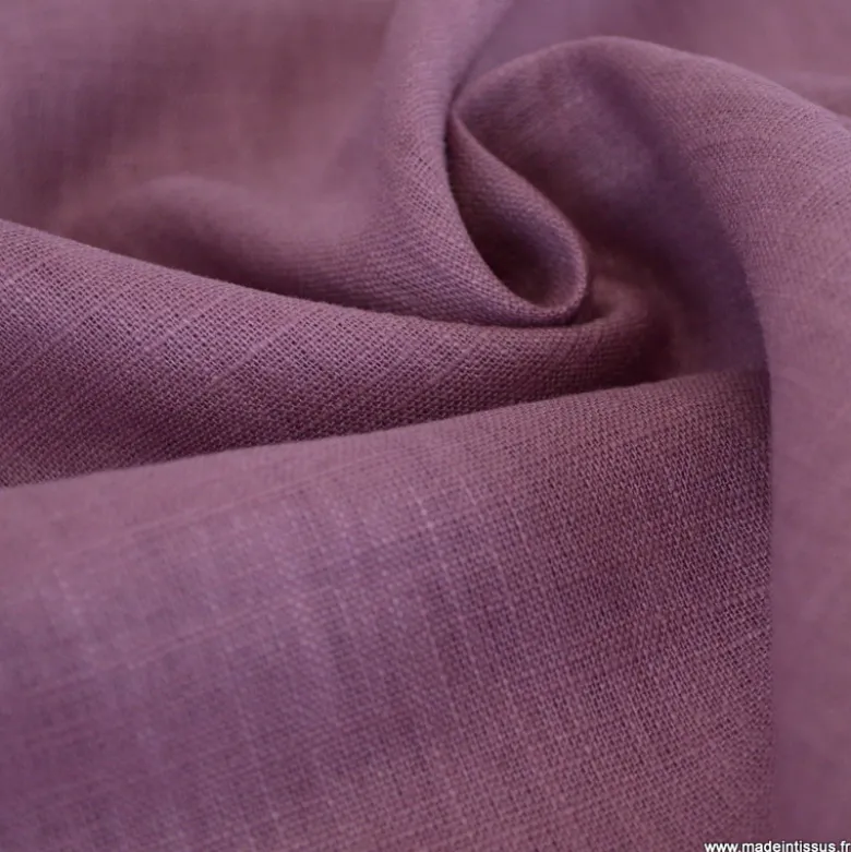 Tissu Lin coloris Vieux rose