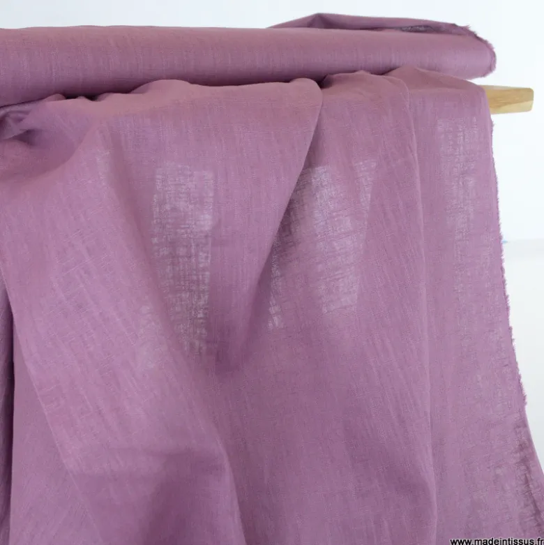 Tissu Lin coloris Vieux rose