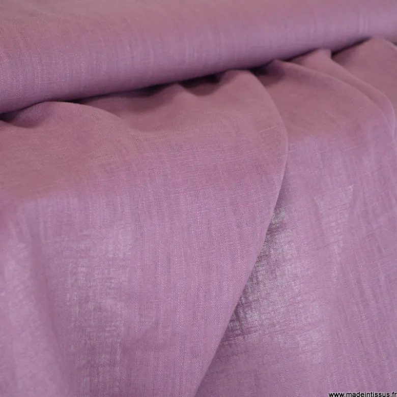 Tissu Lin coloris Vieux rose