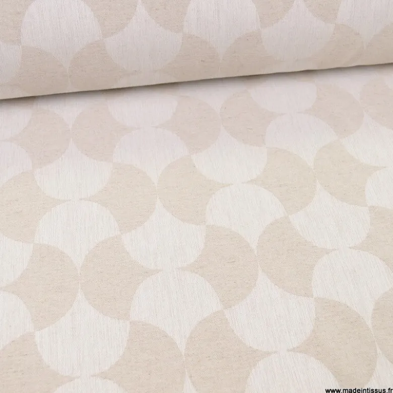 Tissu Lin d'ameublement Gambino lin et naturel