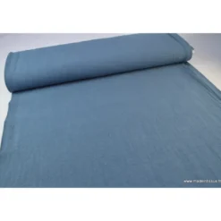 Tissu lin lavé bleu jean