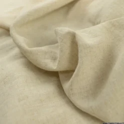 Tissu lin lavé Made in france en grande largeur coloris écru chiné.