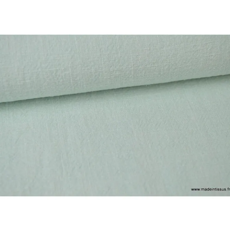 Tissu Lin Lavé Menthe