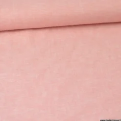 Tissu Lin Lavé Rose