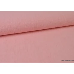 Tissu Lin Lavé Rose