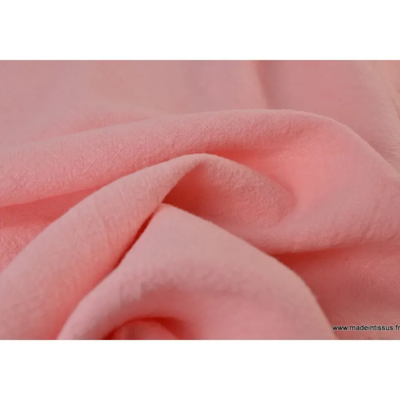 Tissu Lin Lavé Rose