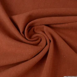 Tissu Lin Lavé Terracotta