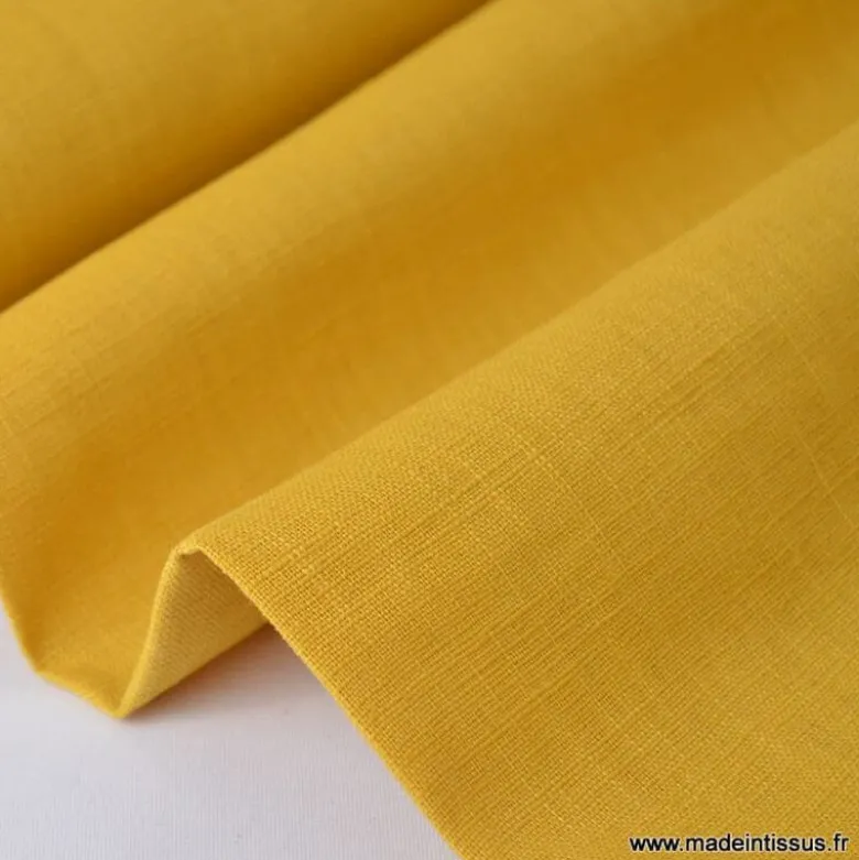 Tissu Linmoutarde