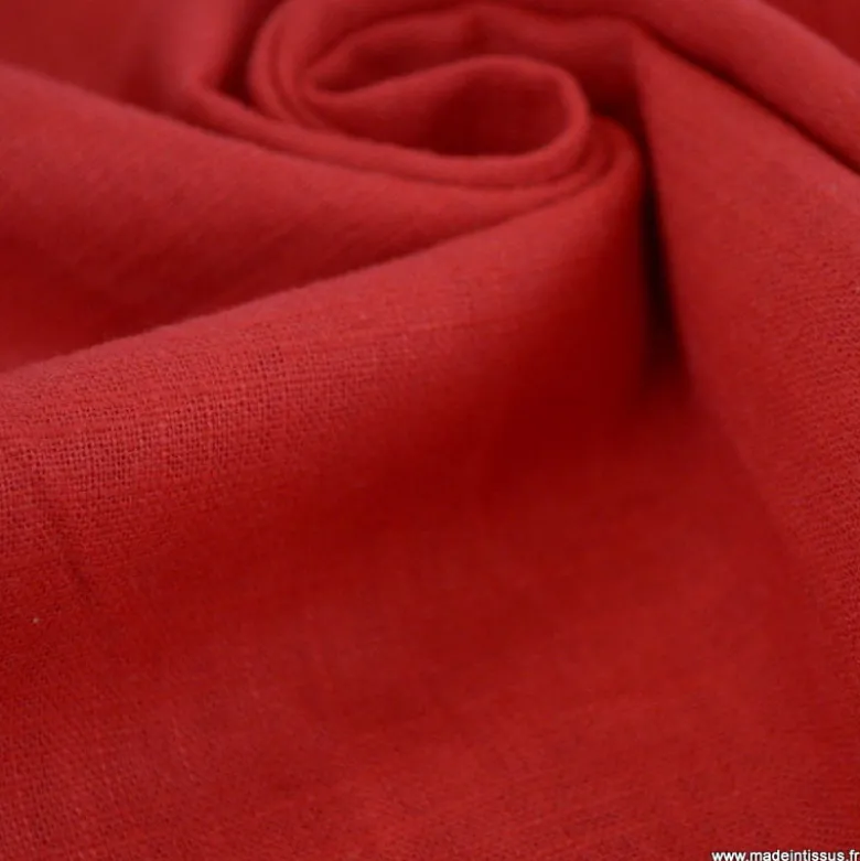 Tissu Lin rouge hermès