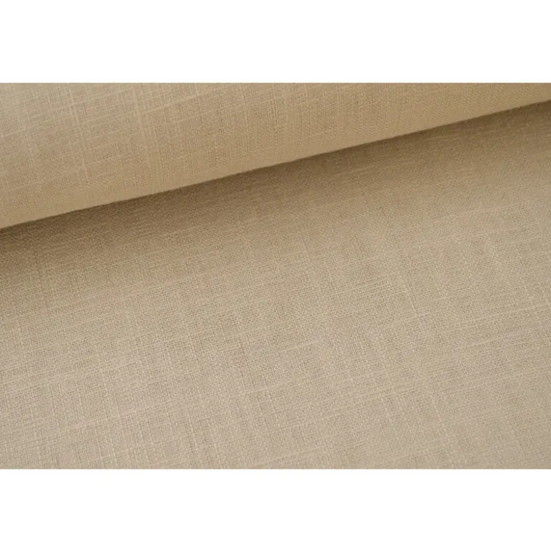 Tissu Lin uni Beige