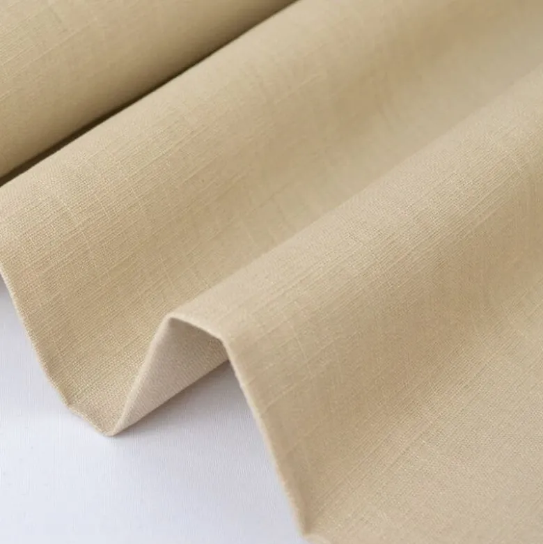 Tissu Lin uni Beige
