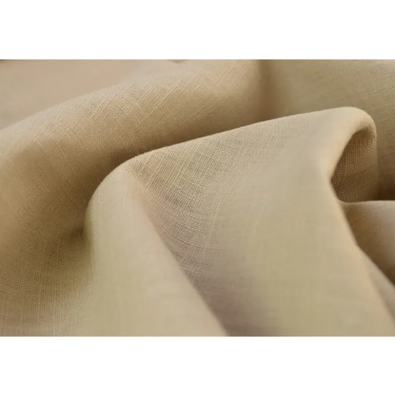 Tissu Lin uni Beige