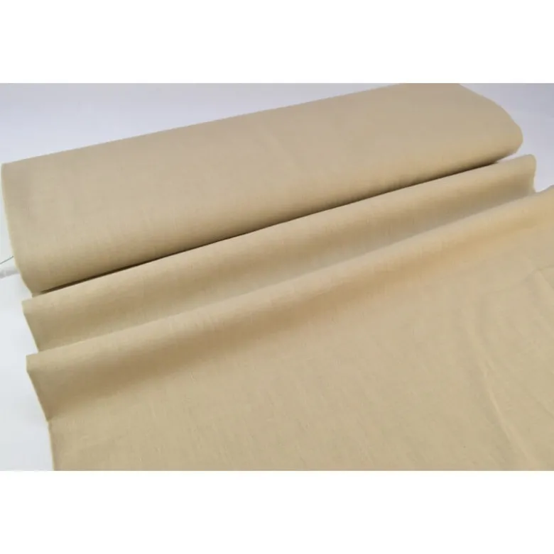 Tissu Lin uni Beige