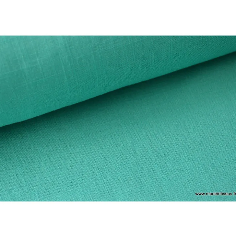 Tissu Linvert emeraude pour confection