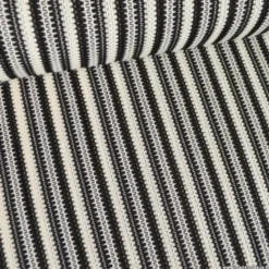 Tissu maille ajourée rayée noire et blanche – Chic et confortable