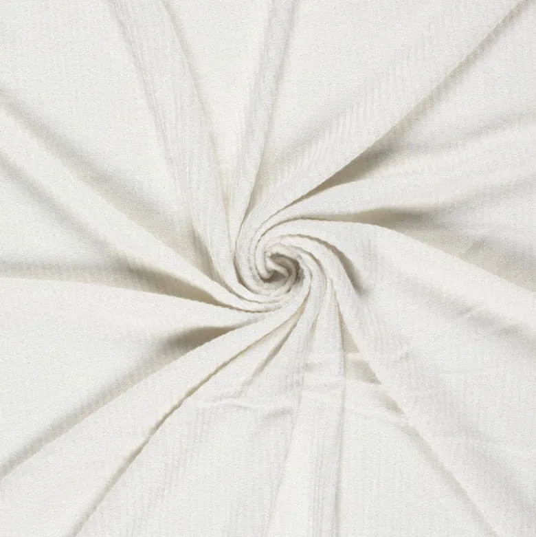 Tissu maille côtelée Lurex - Blanc cassé
