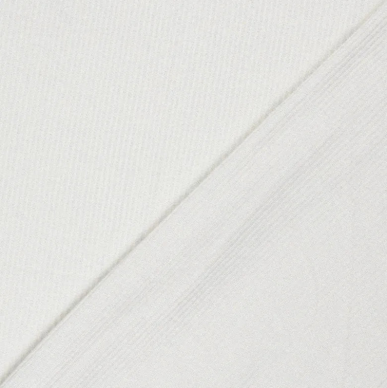 Tissu maille côtelée Lurex - Blanc cassé