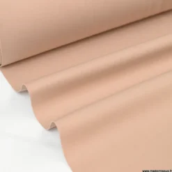 Tissu maille double stretch haut de gamme beige sarrasin