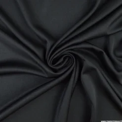 Tissu maille jersey interlock polyester noir