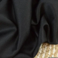Tissu maille jersey interlock polyester noir