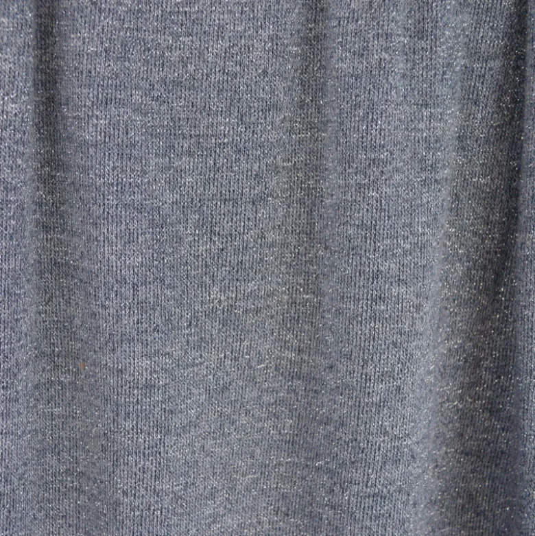 Tissu maille Lurex tricot coloris Bleu denim