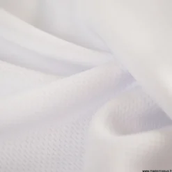 Tissu maille micro ajouré pour t-shirt de sport - Blanc