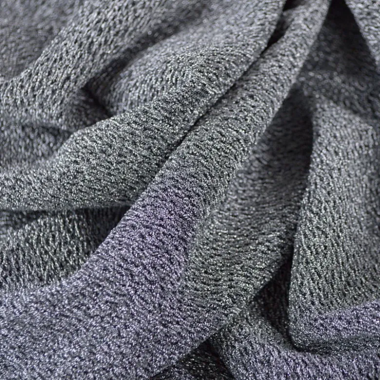 Tissu maille pailleté Aurora Argenté
