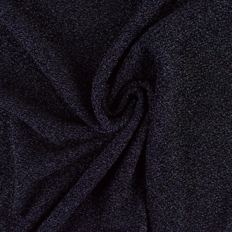 Tissu maille pailleté Aurora noir