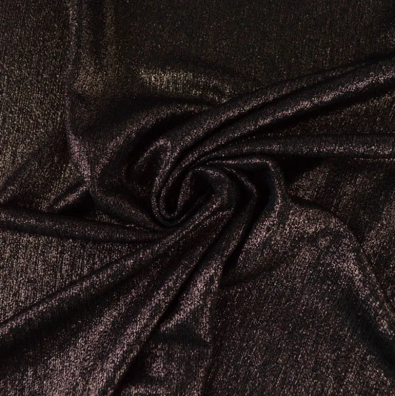 Tissu maille pailleté Shiny Dark bronze