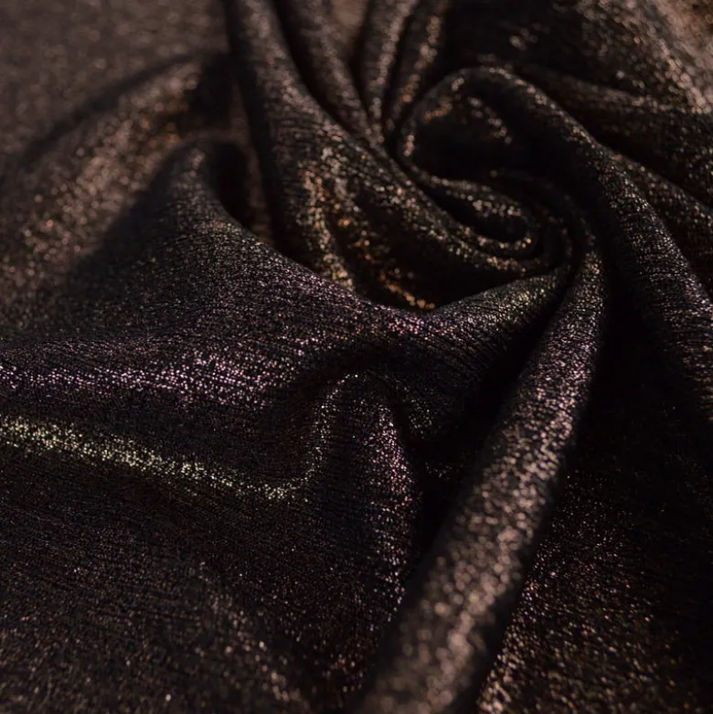 Tissu maille pailleté Shiny Dark bronze