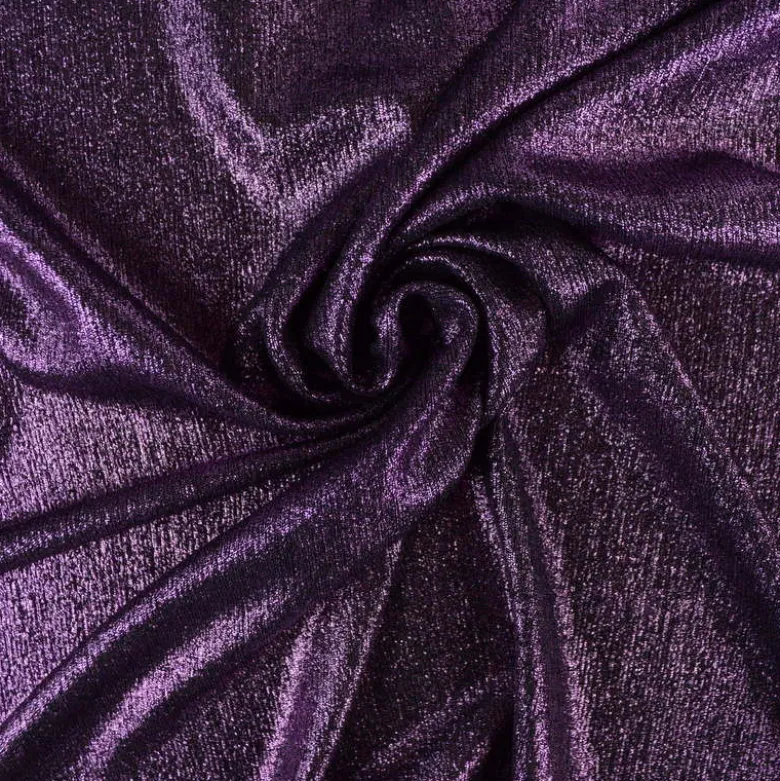 Tissu maille pailleté Shiny Dark pink