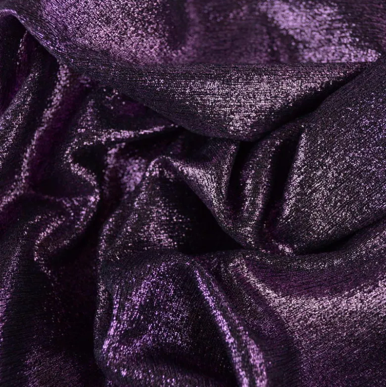 Tissu maille pailleté Shiny Dark pink