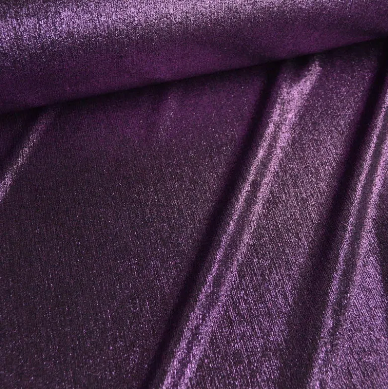 Tissu maille pailleté Shiny Dark pink