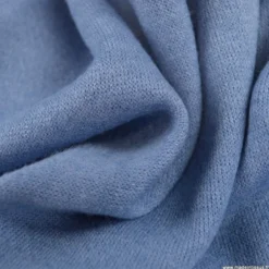 Tissu maille tricot coloris Bleu Denim