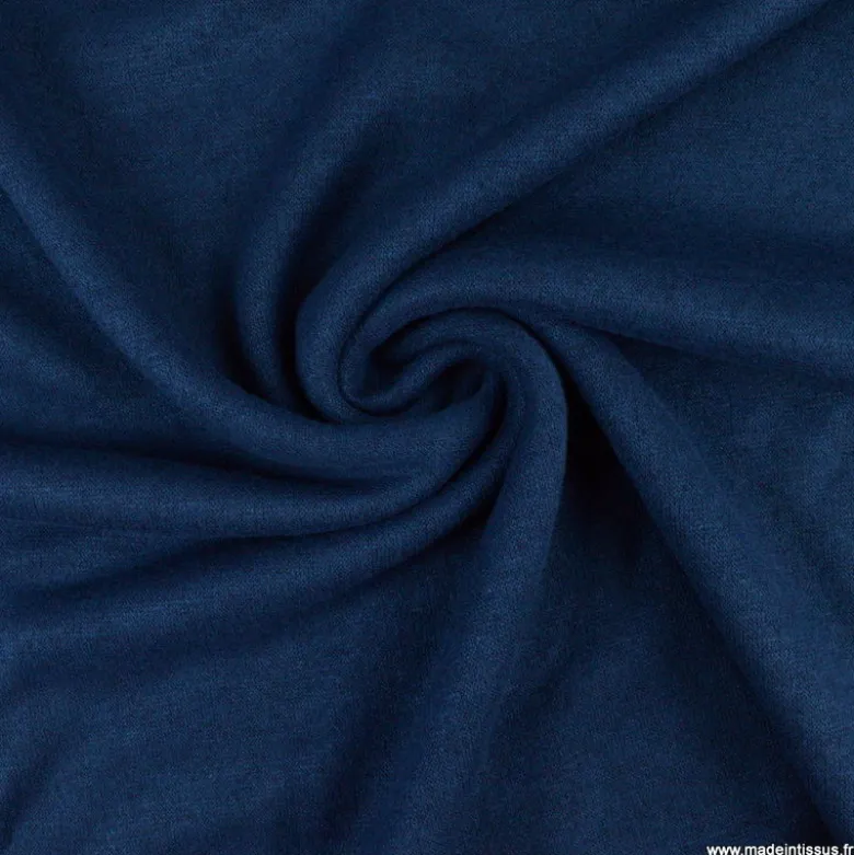 Tissu maille tricot coloris bleu marine