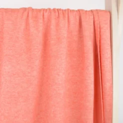 Tissu maille tricot coloris Corail