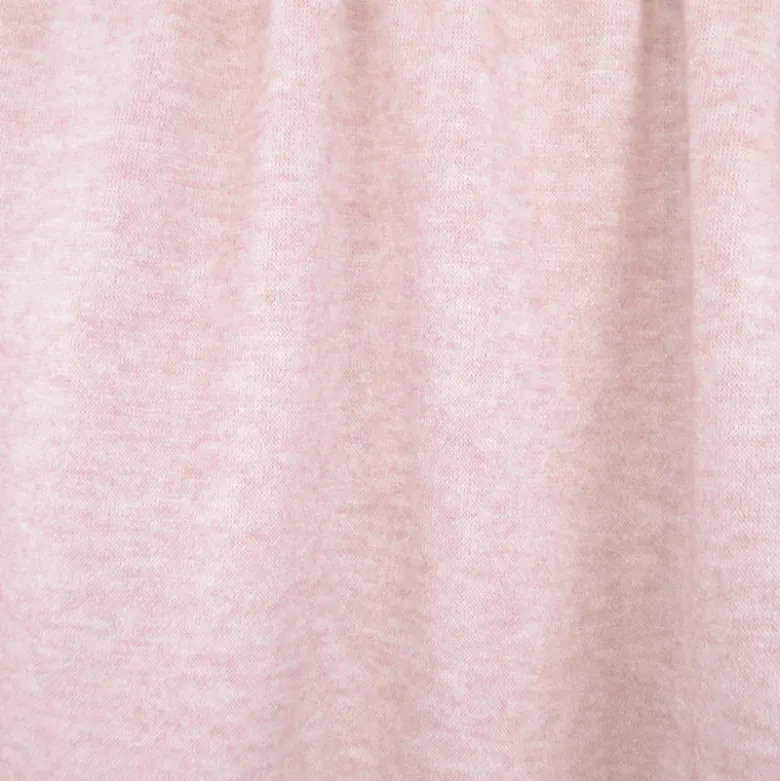 Tissu maille tricot coloris rose clair chiné