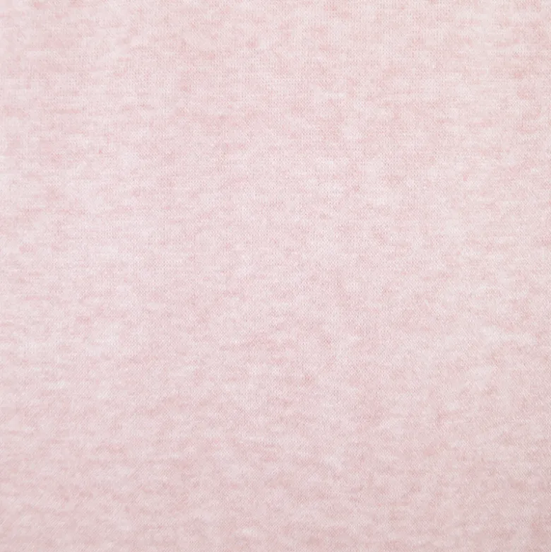 Tissu maille tricot coloris rose clair chiné