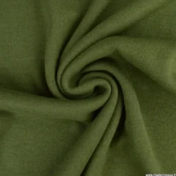 Tissu maille tricot coloris vert kaki