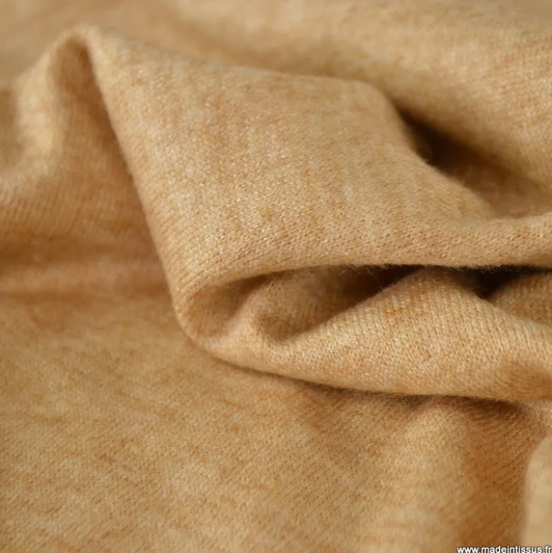 Tissu maille viscose fine - Champagne