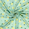 Tissu maillot de bain motif citrons fond vert - OEKO TEX