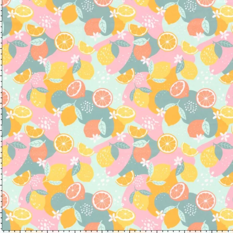 Tissu maillot de bain motif fruits - OEKO TEX